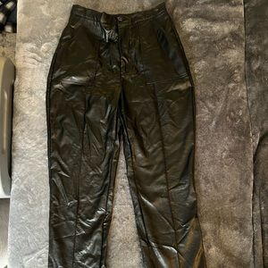 Princess Polly Black Leather Pants